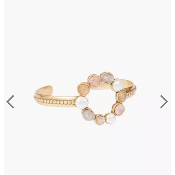 Lucky Brand Jewelry - Lucky Brand Druzy Gold Cuff Stone Bracelet